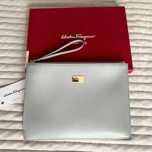 Salvatore Ferragamo Clutch, Wristlet, Leather